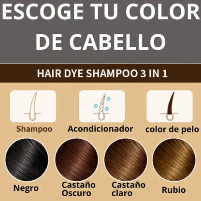 Oferta Especial 3 in 1: Black Hair Dye Shampoo de Henna™ — Cubre Canas al Instante